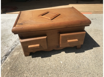 Custom Box With Lift Top Lid And 2 Drawers