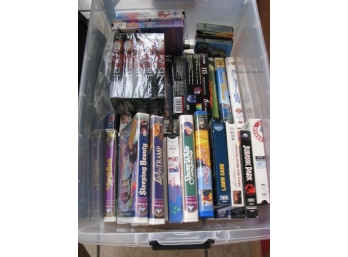 BOX LOT Of VHS MOVIES, New TDK Film, Too!
