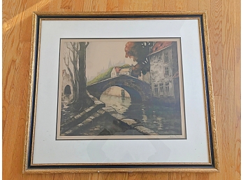 Colored Etching / Print Signed Hans Ruak??