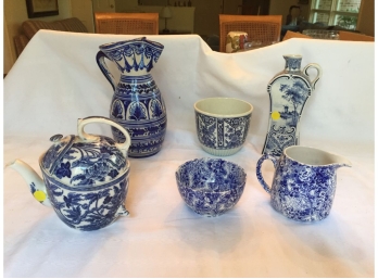 Delft, Wedgwood, Chintzware And Other Blue And White China