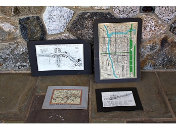 Four Matted Street Maps