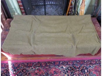 WWII Olive Wool Blanket