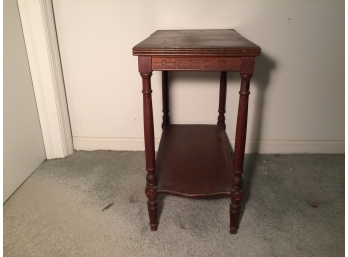 Two Tier Wooden End Table