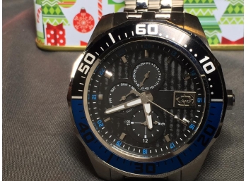 NEW Marc Ecko Sport Chronometer - Black & Blue - NEW ! - GREAT GIFT ! - $175+ Retail