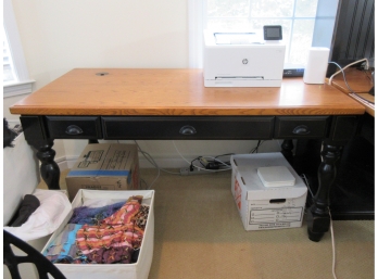 Substantial Office Free Standing  Oak Desk