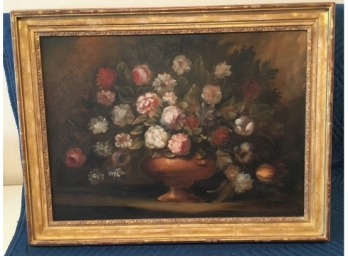 Oil On Canvas Bouquet Of Flowers