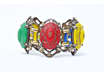 Fun Colorful Six Medallion Bracelet