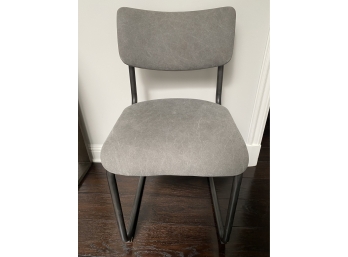 Grey Upholstered Brushed Twill Desk Chair