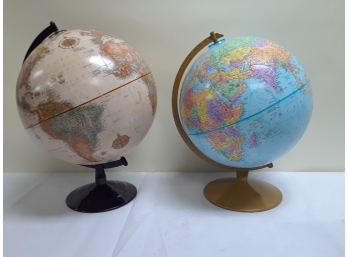 Two Replogle 12' Diameter Globes