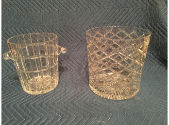 Two Crystal Ice Buckets