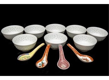 Asian Bowls And Spoons