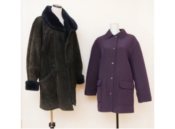 J. Gallery Ladies Coat, Navy Blue - Size XL Along With Hilary Radley Coat