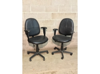 Two Matching Staples Desk Chairs
