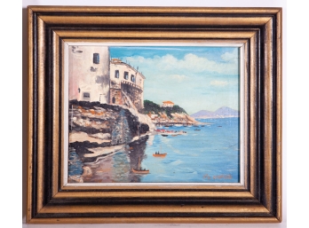 Signed Painting Of A Coastal Scene