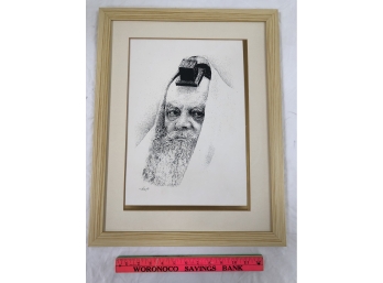 The Rebbe Lubavitcher  17x21 Framed Matted No Glass Print