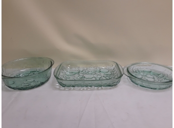 Pressed Glass Baking Oven Dishes