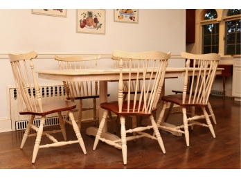 Dining Table And Leaf Plus Six Chairs