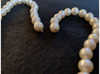21” Strand Of Pearls With Hidden Clasp