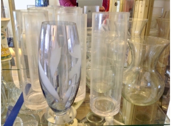 Selection Of Clear Glass Vases