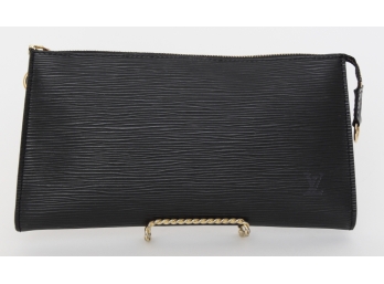 Authentic Louis Vuitton EPI Black Leather Pouchette, Retail $500