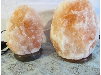 Two Rock Salt Lamps