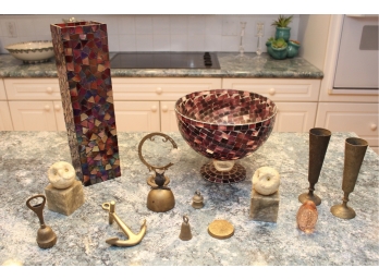 Mosaic Glass And Brass