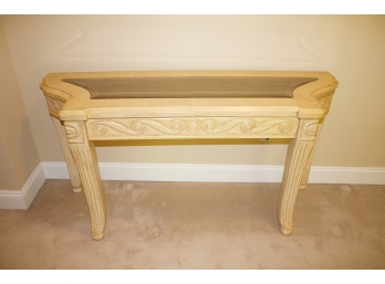 Console Table With Glass Inset Top