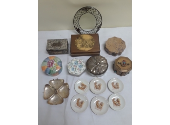 Collection Of Trinket Boxes/Plates