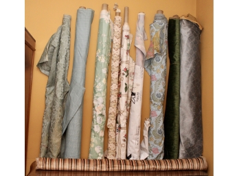 Ten Rolls Of Good Quality Embroidered Fabric And More