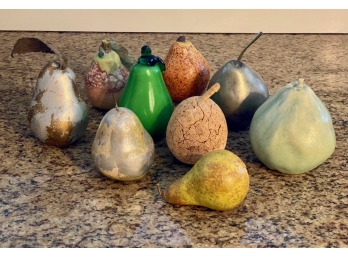 Eight Artisan Pears - Glass, Ceramic, Metal (9)