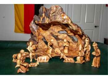 Carved Wood Nativity Set - Made In Bethlehem - UPDATED