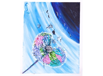 Surrealist Dandelion Seed Painting