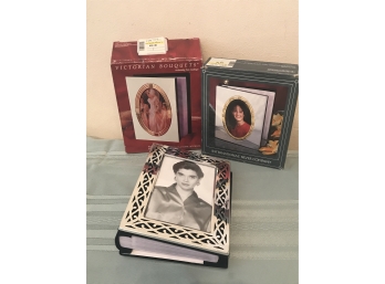 Three Silver Plate Photo Albums