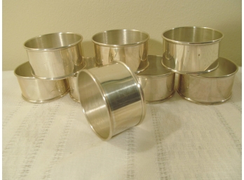 Eight Gorham Sterling Silver Napkin Rings