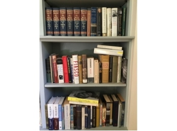 Three Shelves Of Biographies, War And History Books