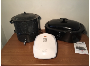 GE Roaster Oven, George Foreman Grillin Machine And Clam Pot