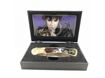 Collectible Elvis Graceland Aegis Pocket Knife With Case