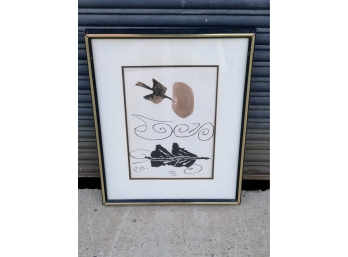 Mid Century Modern Georges Braque Lithograph Signed In Plate