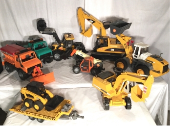 Nine Bruder Construction Toy Trucks