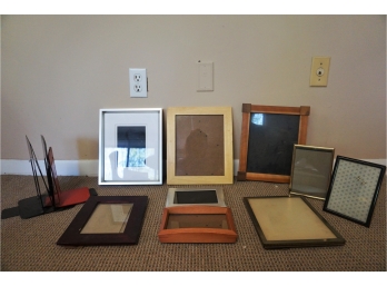 Group Of Nine Picture Frames And Three Book Ends