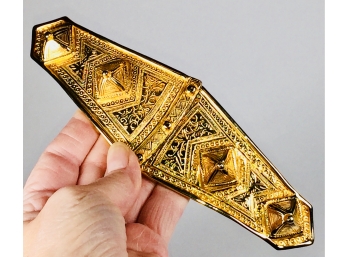 Large Gold Egyptian Revival Accessocraft Belt Buckle