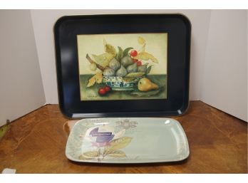 Two Oblong Serving Trays, Lady Claire & Pimpernel Magnolia