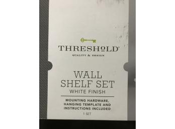 New In Box Wall Shelf Set-white