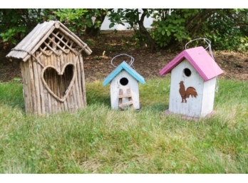 Three Small Bird Houses