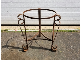 Vintage Round Wrought Iron Patio Table