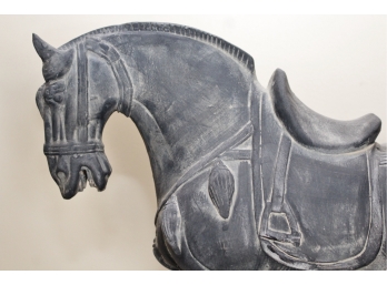 Black Warrior Horse Figurine Collectible