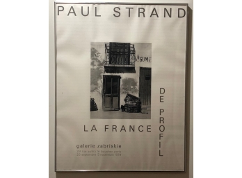 Mid Century Paul Strand Photography Lithograph Exhibition Poster Galerie Zabriskie 1979