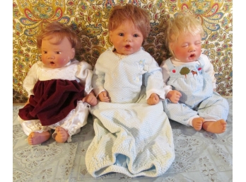 Three Lee Middleton Realistic Baby Dolls
