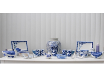 Chinese Blue And White Porcelain Dinnerware And More
