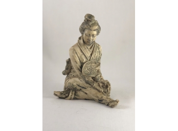 Vintage Sculpture Of Asian Woman Signed Giannelli